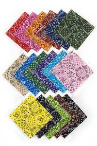 102 BANDANA Colors Pre-Cut Charm pack 5 x 5 Inches Quilt Fabric Squares