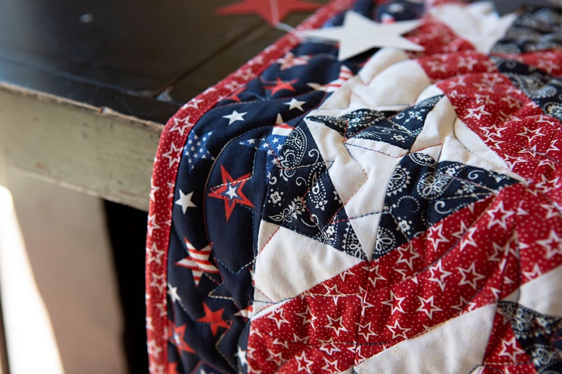 Sparklers Patriotic Table Runner Quilt Kit -  ALL PRE CUT