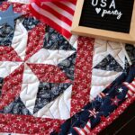 Sparklers Patriotic Table Runner Quilt Kit -  ALL PRE CUT