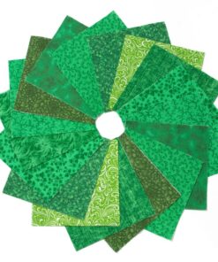 All Green 90-piece pre-cut charm pack 5 inch squares