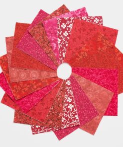 All RED 90-piece pre-cut charm pack 5 inch squares