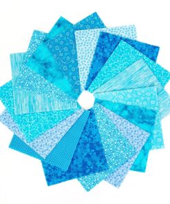 All Turquoise 90-piece pre-cut charm pack 5 inch squares
