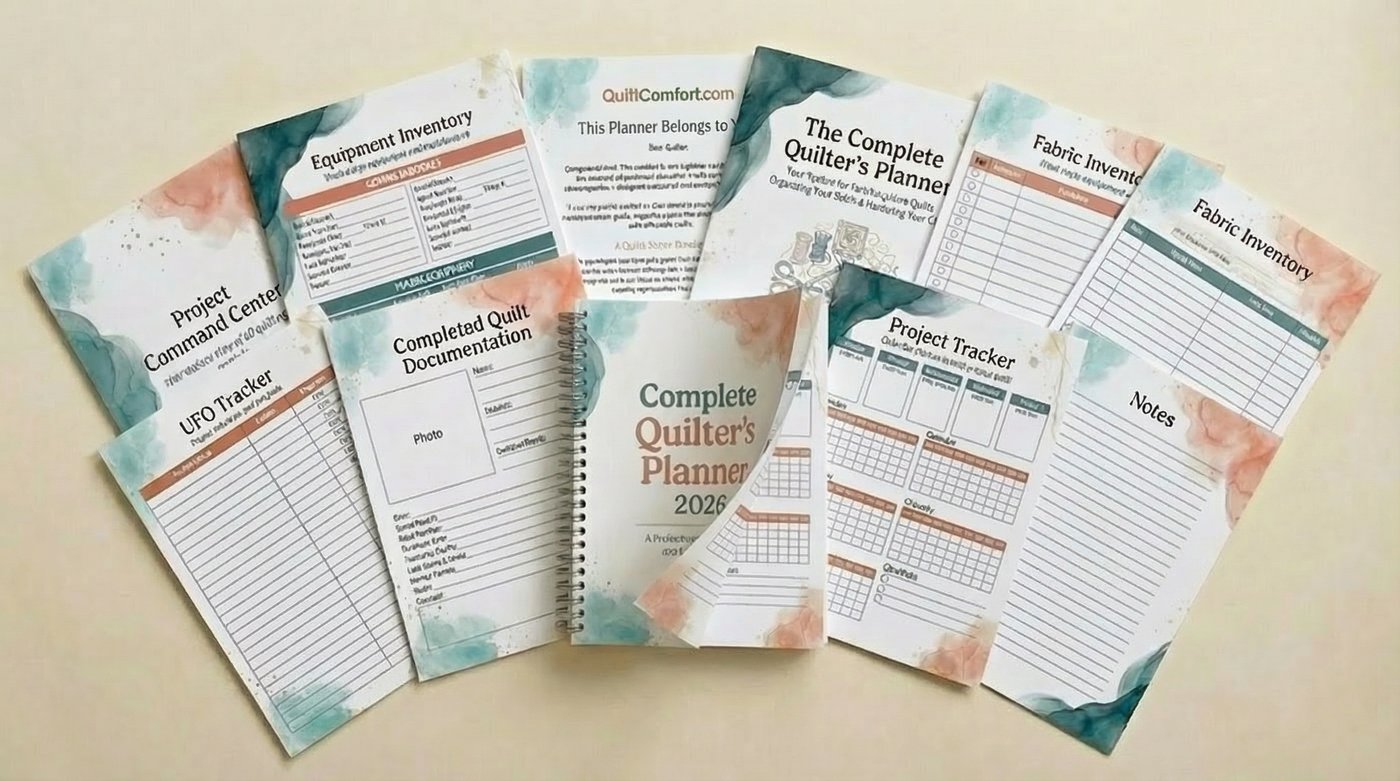 Complete Quilter's Planner 2026 - Spiral Bound, Digital, and Featured Pages