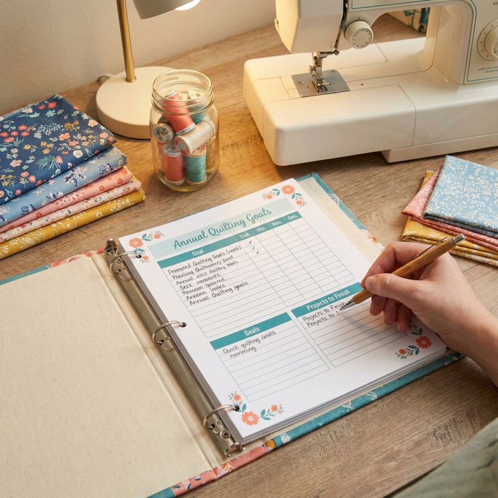 Printed pages in 3-ring binder